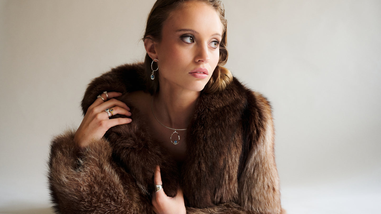 Choker Mare piedra azul