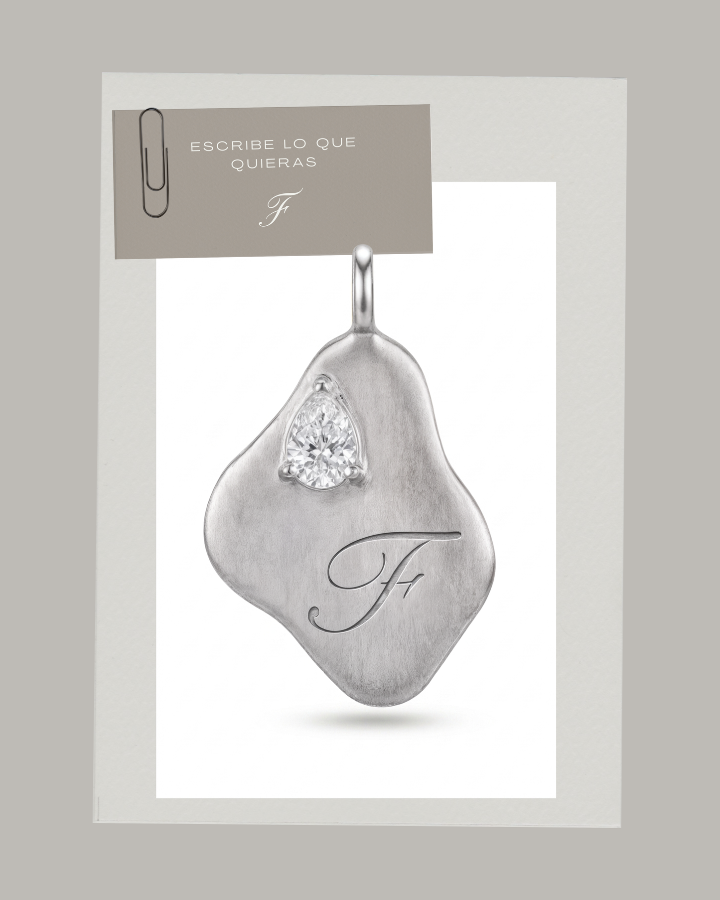 Collar Aura grabada plata 950