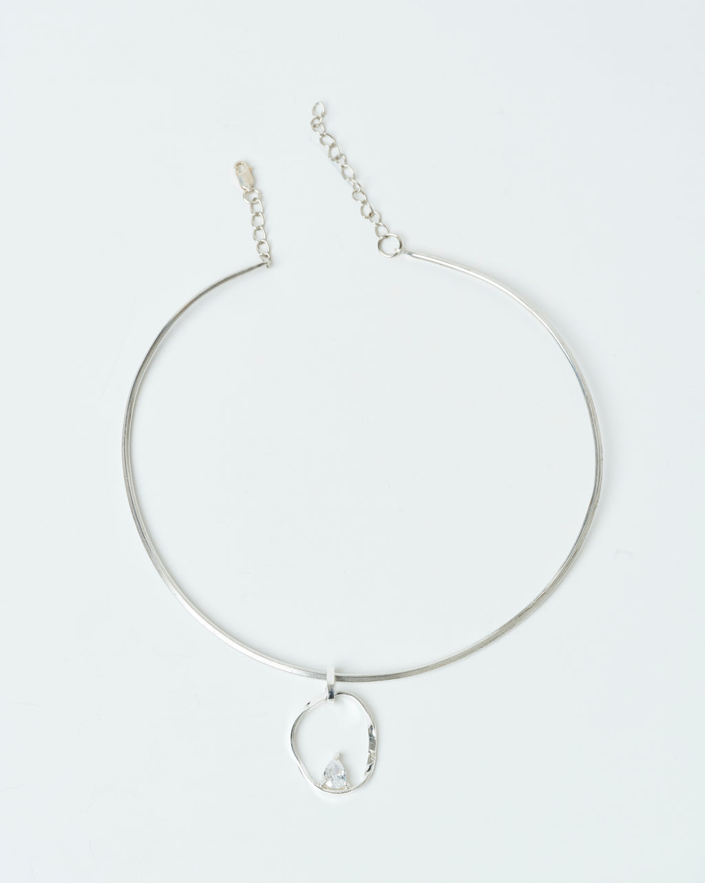 Choker Mare piedra blanca