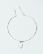 Choker Mare piedra blanca
