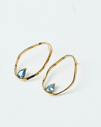 Aros Fiore azul - Enchapados