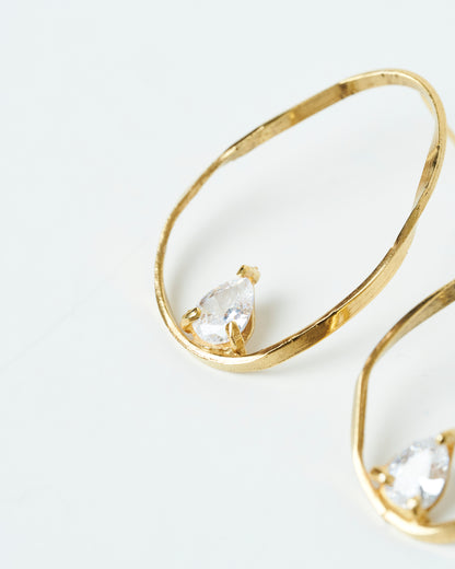 Aros Fiore blanco - Enchapados