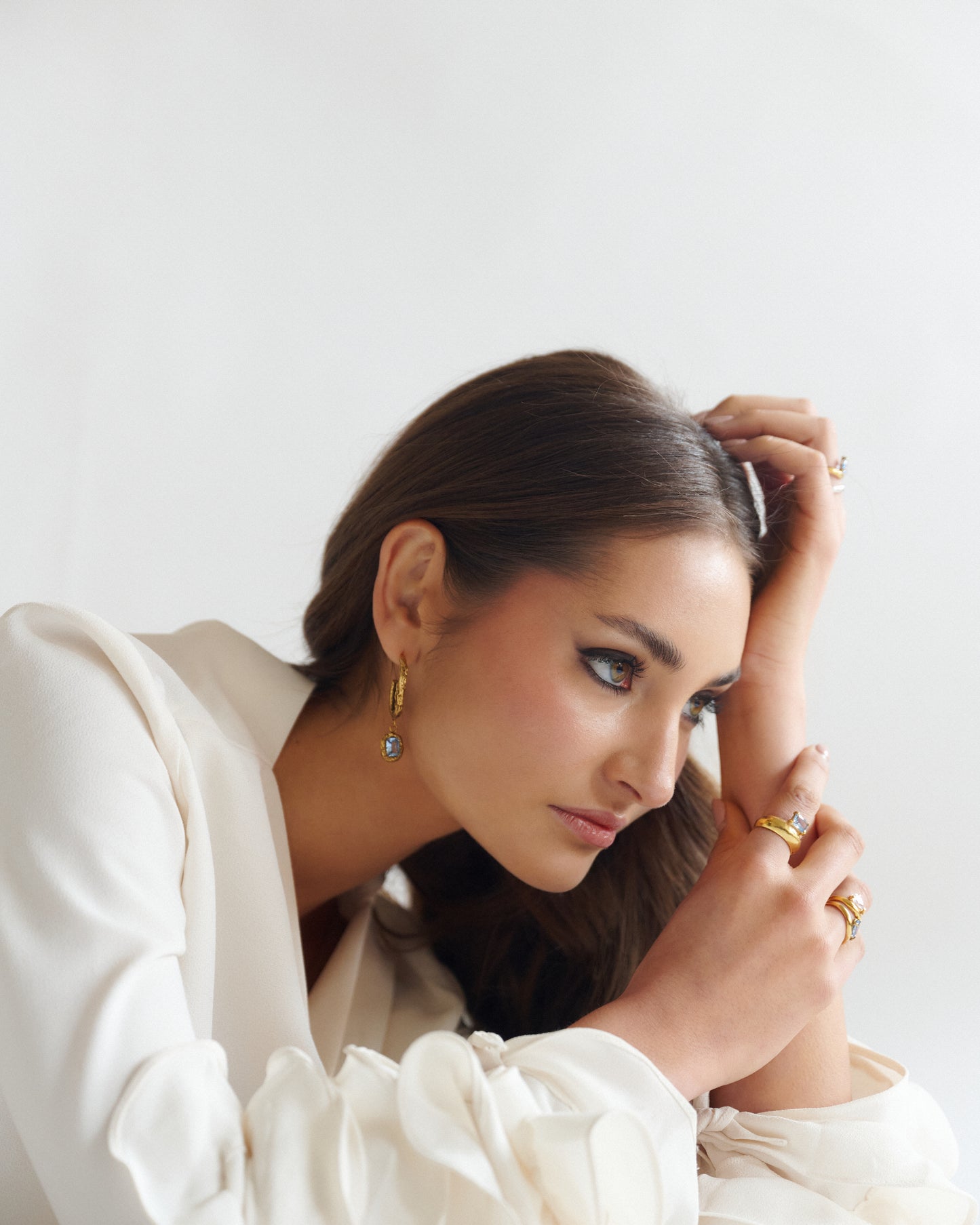 Aros Siena piedra - Enchapados