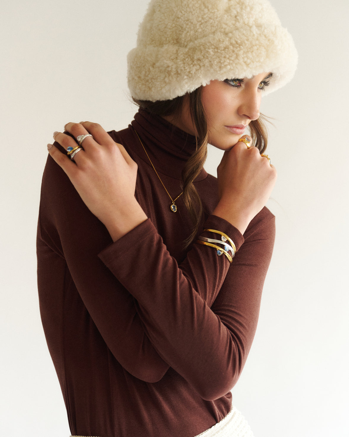 Pulsera comporta blanca - Enchapada