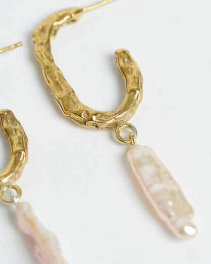 Aros Siena perlas - Enchapados