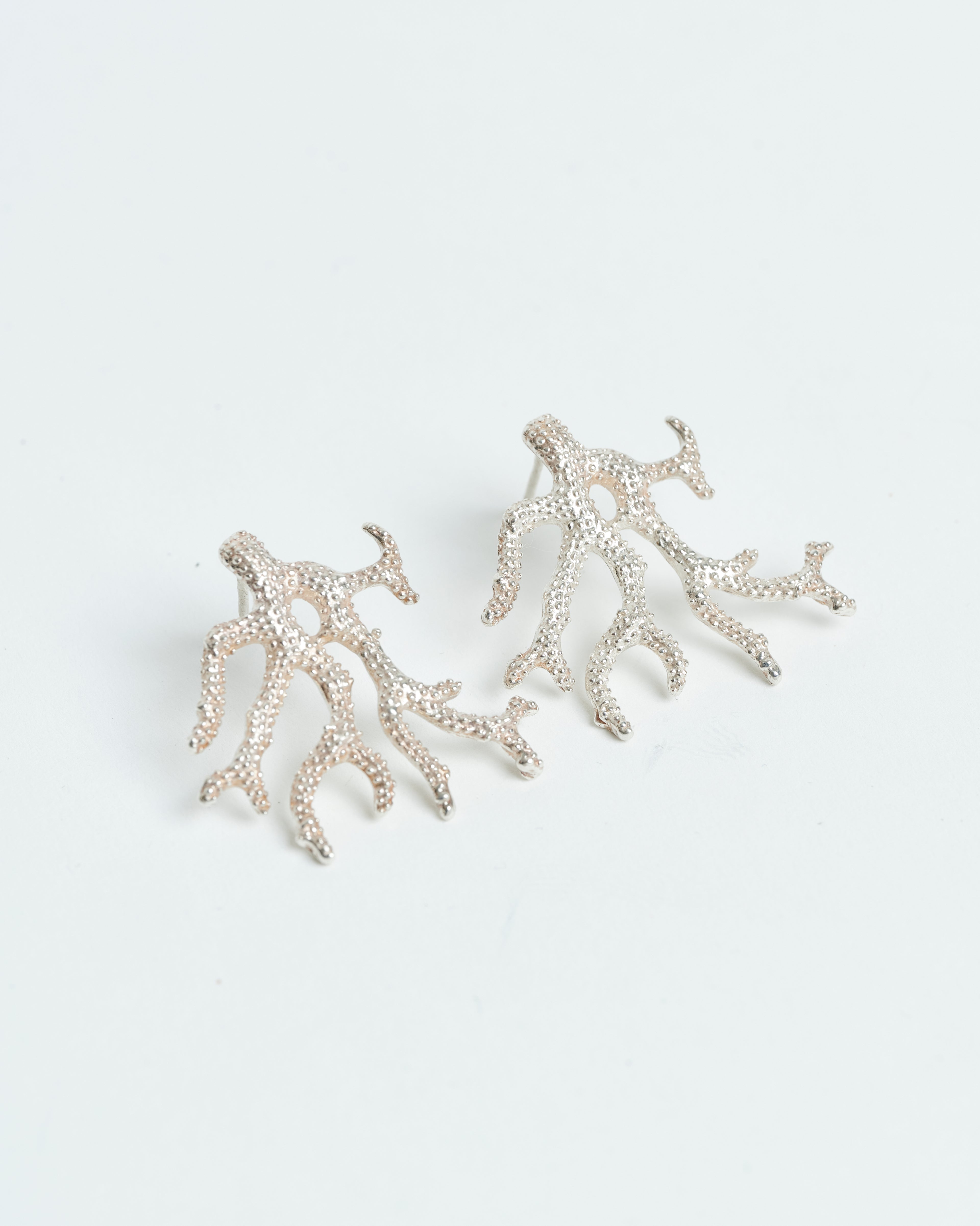 Aros Coral Plata