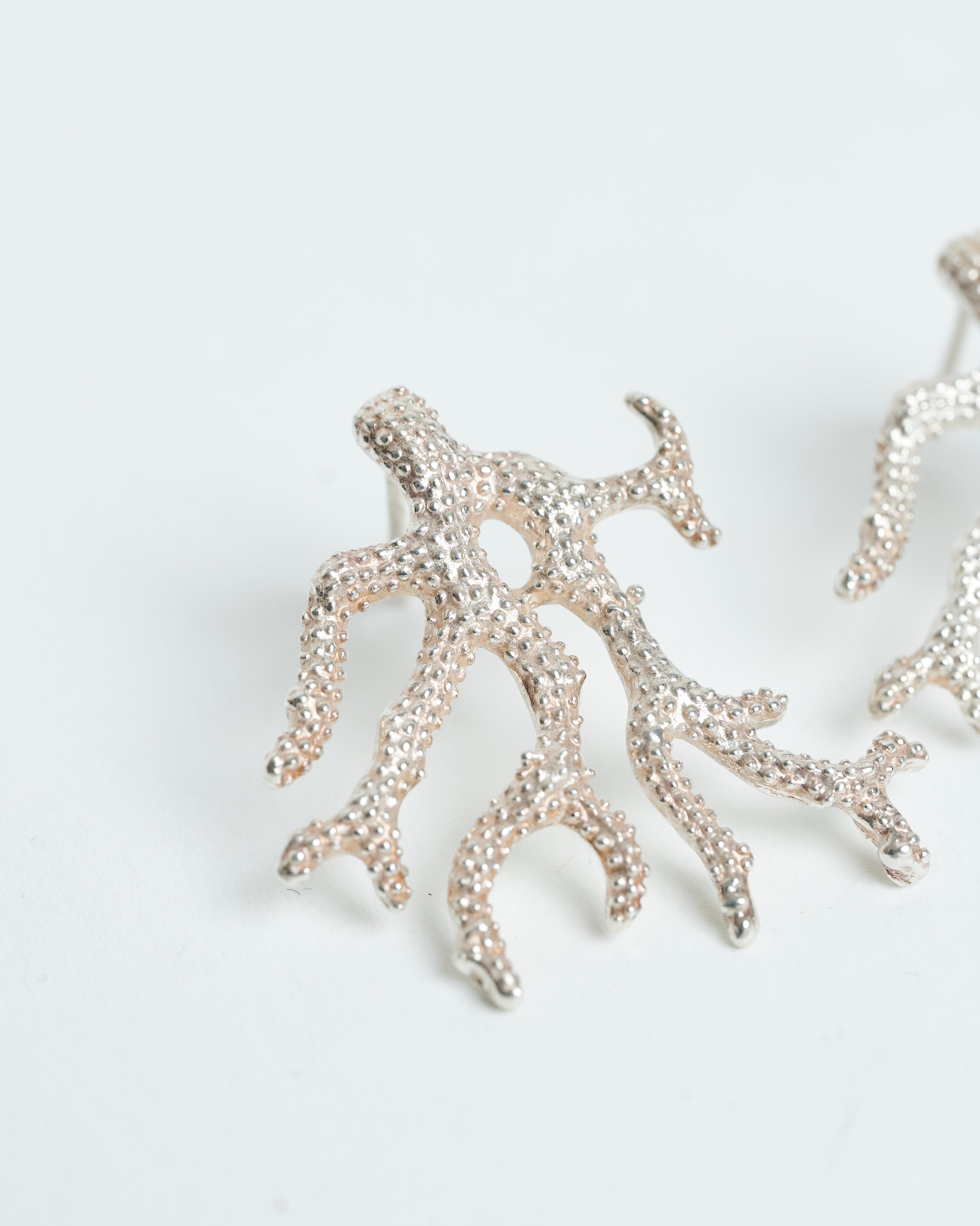 Aros Coral Plata