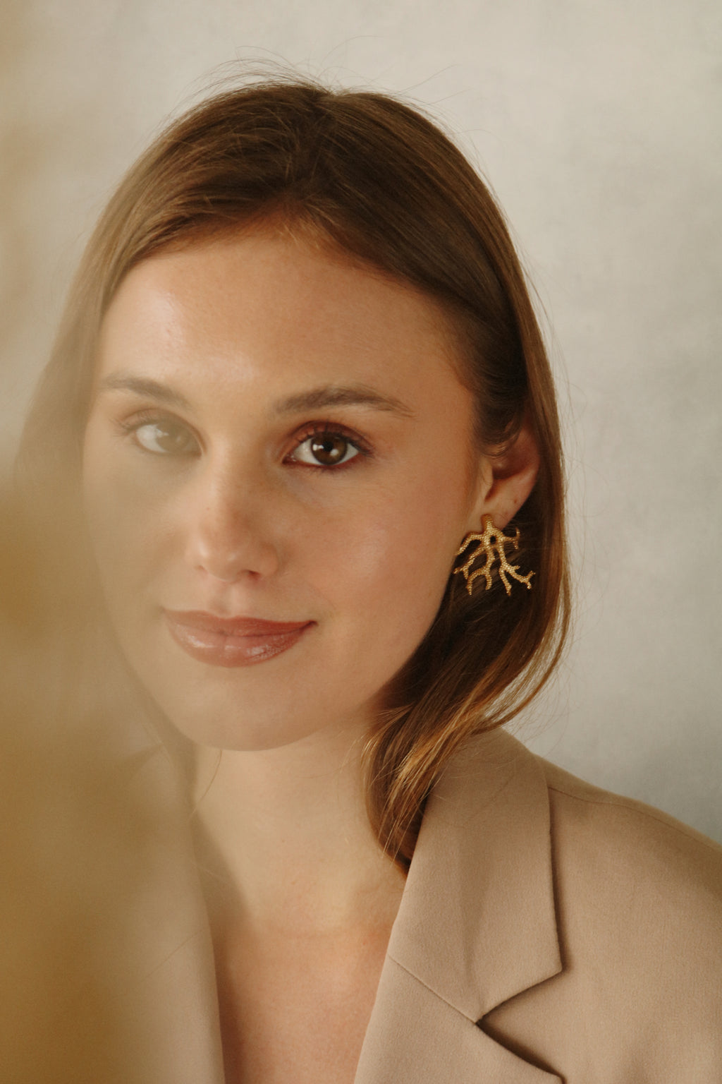 Aros Coral oro