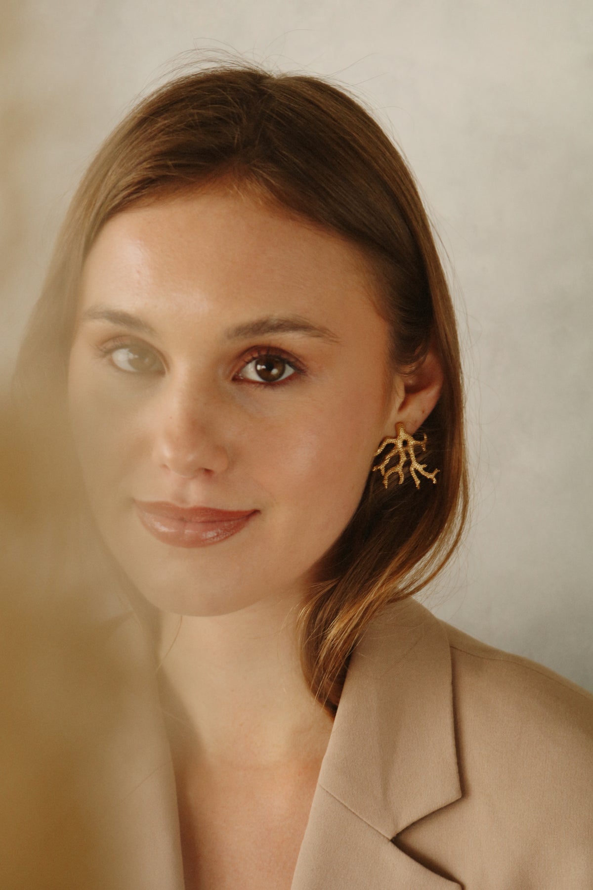 Aros Coral oro