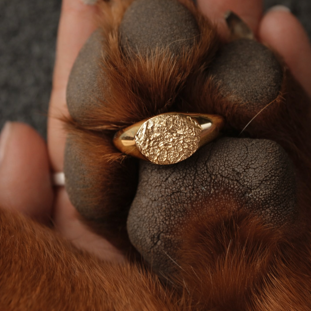 Anillo Huella Enchapado en Oro