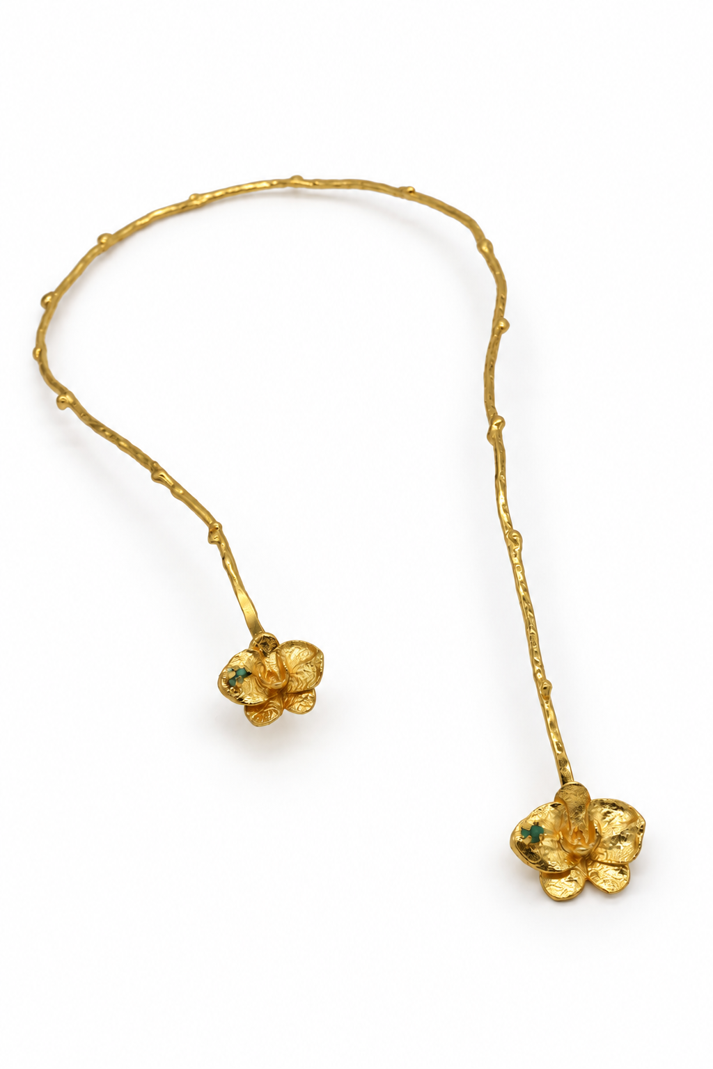 Collar Orquídea - esmeralda