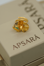 Anillo Orquídea - esmeralda
