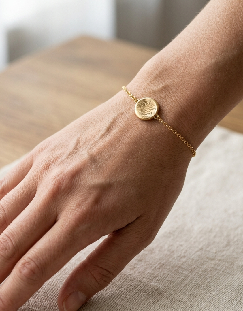 Pulsera kit huella - Enchape de oro