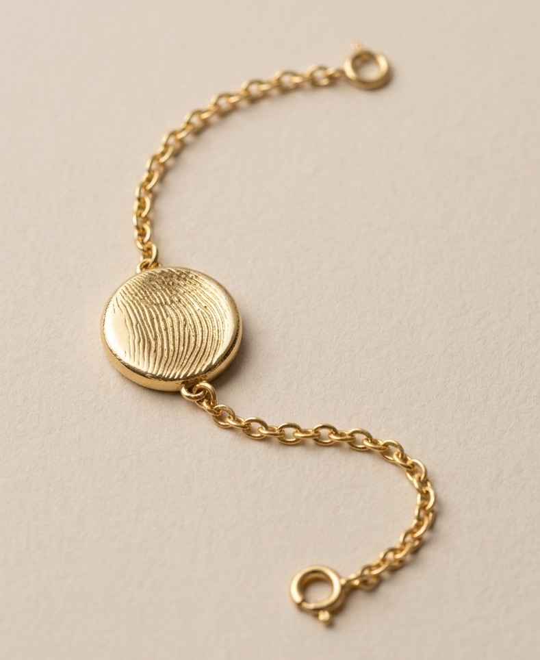Pulsera kit huella - Enchape de oro