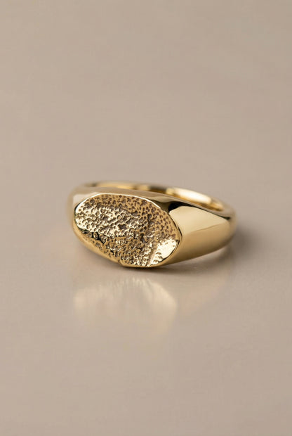 Anillo Huella Enchapado en Oro