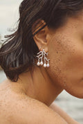 Aros Coral perlas