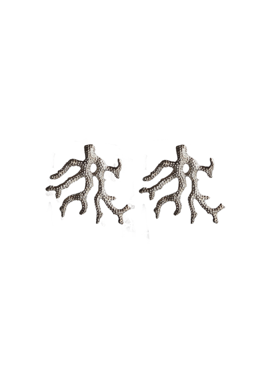 Aros Coral Plata