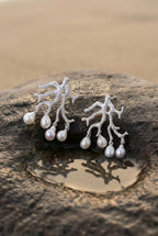 Aros Coral perlas